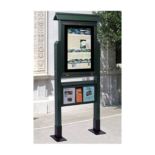 20x28 Standing Outdoor Cork Board Vertical Info Center is available in 6 Plastic Lumber Finishes