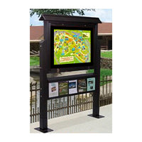 2-SIDED 42x28 Standing Outdoor Cork Board Info Center is available in 6 Plastic Lumber Finishes