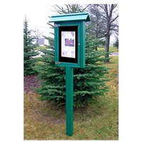 12x20 Standing Outdoor Cork Board Vertical Info Center is available in 6 Plastic Lumber Finishes
