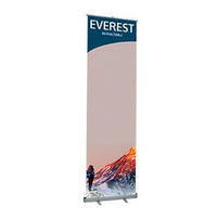 Everest 36" Wide Single Sided Silver Retractable Bannerstand | Extends up to 122" High
