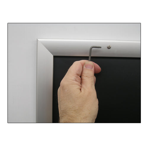 ALLEN WRENCH (KEY) INCLUDED TO OPEN & SECURE ALL (4) 12x24 FRAME RAILS