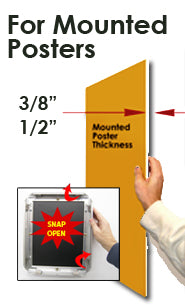 EXTRA-DEEP 24x36 Poster Snap Frames with Security Screws (for MOUNTED GRAPHICS)