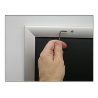 ALLEN WRENCH (KEY) INCLUDED TO OPEN & SECURE ALL (4) 30x36 FRAME RAILS