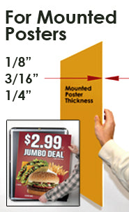EXTRA-LARGE Poster Snap Frames 24 x 96 (1 3/4" Security Profile MOUNTED GRAPHICS)