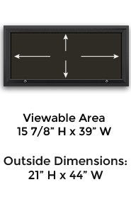 8.5x14 Viewable Area Magnetic Black Dry Erase Board Outdoor