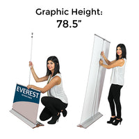 Retractable Everest Bannerstand is 78.5" High