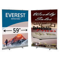 EVEREST 59" Wide Retractable Banner Stands | Single Sided 