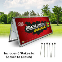 Extero A-Frame Bannerstand Includes 6 Stakes to Secure to Ground