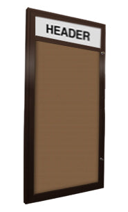 24x72 Indoor Extra Large Display Case w Cork Bulletin Board Panel