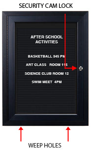 Extra Large Outdoor Enclosed Letter Boards | Wall Mount XL Single Door Metal Display Case 15+ Sizes