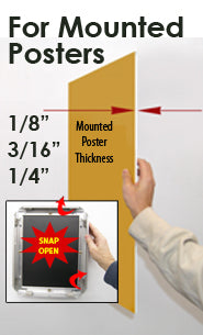 Extra Large Poster Snap Frames 36 x 72 with Security Screws (for MOUNTED GRAPHICS)