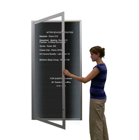 Extra Large Outdoor Enclosed Letter Boards | Wall Mount XL Single Door Metal Display Case 15+ Sizes