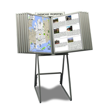 Standing Swinging Panel Display Information Center with 12 Flip Panels –  Displays4Sale