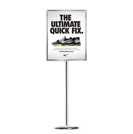 14x22 Poster Stand Sign Holder  Heavy-Duty Steel Post, Top Load Frame –  FloorStands