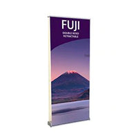 Fuji 35.5" Wide Double Sided Silver Retractable Bannerstand