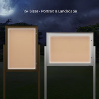 Free-Standing Extreme WeatherPlus™ Outdoor Enclosed Bulletin Board Display Case with LED Lights Comes in 15+ Sizes | Choose from Top Lighting or 4-Side Perimeter Lighting Styles