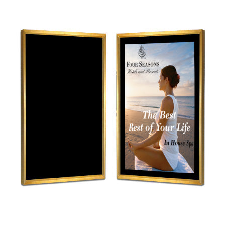 Touch of Class 22x28 Hospitality Wall Poster Frame + Black Velour + Brass Frame Finishes + 2 Finishes