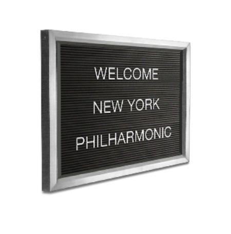 22x28 Changeable Letter Board Upscale Hospitality Satin Aluminum Wall Displays
