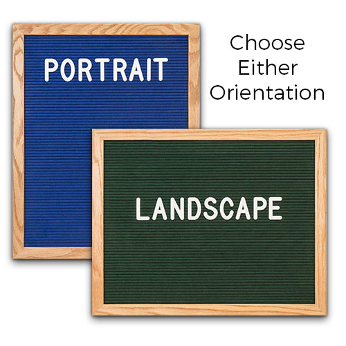 Choose from 16 Sizes in Either Portrait or Landscape Orientation