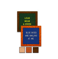 10x10 Wood Frame Blue or Deep Green Felt Letter Boards with Changeable Letters