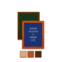 11x14 Wood Frame Blue or Deep Green Felt Letter Boards with Changeable Letters