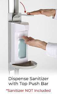 8.5x11 Snap Frame Sign Holder with Hand Sanitizer Dispenser