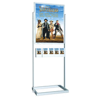 22 x 28 FRAME IN VERTICAL FORMAT WITH 10 PAMPHLET HOLDERS (SHOWN in SILVER)