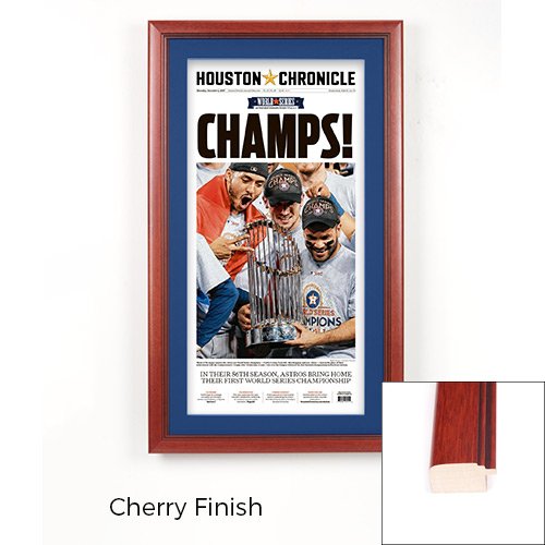 Wood Frame Newspaper Frames for 2017 World Series Champions Houston Astros