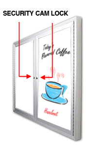 Wall Mount Indoor Enclosed Dry Erase White Marker Boards with Rounded Corners