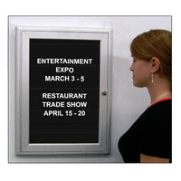Wall Mount Enclosed Letter Boards with Changeable Letters | Radius Corners Display Case Only 2" Deep