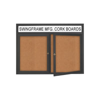 Indoor Enclosed Poster Display Cases with Message Header (Multiple Doors)