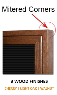 Indoor Enclosed Wood Framed Letter Boards with Header & Lights (Multiple Doors) 