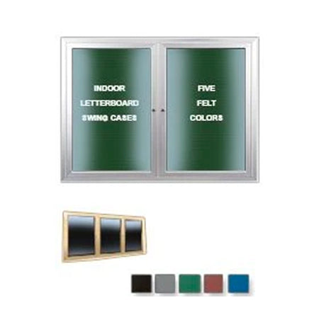 Indoor Enclosed Letter Boards with LED Lights 2 and 3 Door
