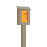8.5" x 11" Eco-Friendly Standing Recycled Plastic Information Box | Sand Finish