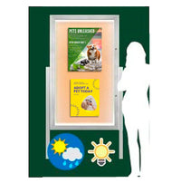 Extra Large Free-Standing Outdoor Enclosed Radius Edge Bulletin Board Display Cases