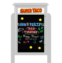 32" x 48" Outdoor Message Center - Magnetic Black Dry Erase Board with Header and Posts