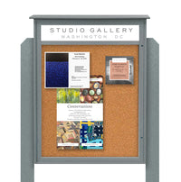 40x60 Standing Outdoor Message Center Information Board with Header | Maintenance Free (Image Not to Scale)