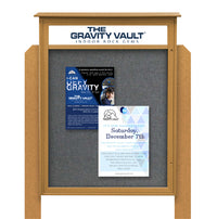 40x60 Standing Outdoor Message Center Information Board with Header | Maintenance Free (Image Not to Scale)