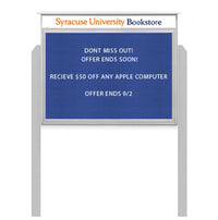 24x30 Free Standing Outdoor Message Center with Letter Board with Header