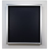 LARGE WALL SHADOW BOX DISPLAY CASE with SILVER FRAME & BLACK INTERIOR (SHOWN WITH 2 INCH USEABLE INTERIOR DEPTH)