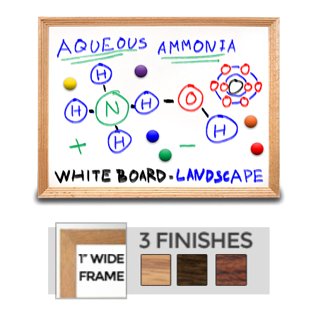 48x48 Magnetic White Dry Erase Marker Board with Wood Frame