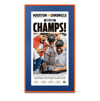 Houston Astros 2017 World Series Champions Newspaper Frame | Classic Metal Picture Frame with Beveled Matboard
