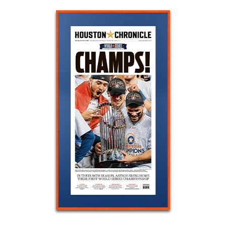 Houston Astros 2017 World Series Newspaper Frame Sizes