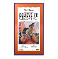 Clemson Tigers 2016 NCAA College Football Champions Newspaper Metal Display Frame