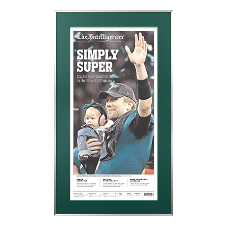 Philadelphia Eagles Super Bowl LII Champions Newspaper Metal Display Frame