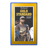 Golden State Warriors 2018 NBA Champions Newspaper Metal Display Frame