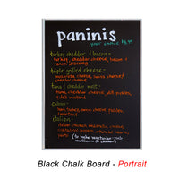 24x72 MAGNETIC BLACK CHALK BOARD with PORCELAIN ON STEEL SURFACE (SHOWN IN PORTRAIT ORIENTATION)