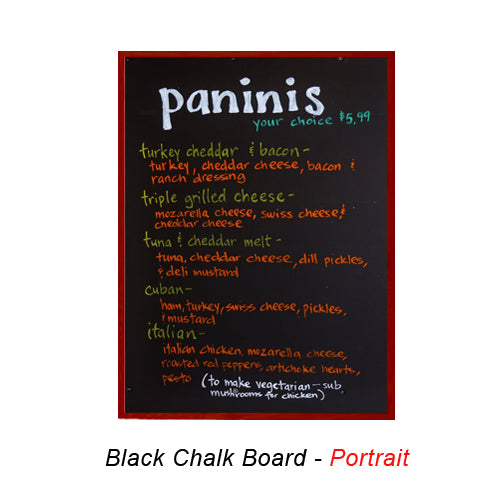 48x72 MAGNETIC BLACK CHALK BOARD with PORCELAIN ON STEEL SURFACE (SHOWN IN PORTRAIT ORIENTATION)