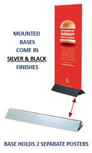 Modern Mount Floor Poster Board Display Stand | Steel Base 60" Wide