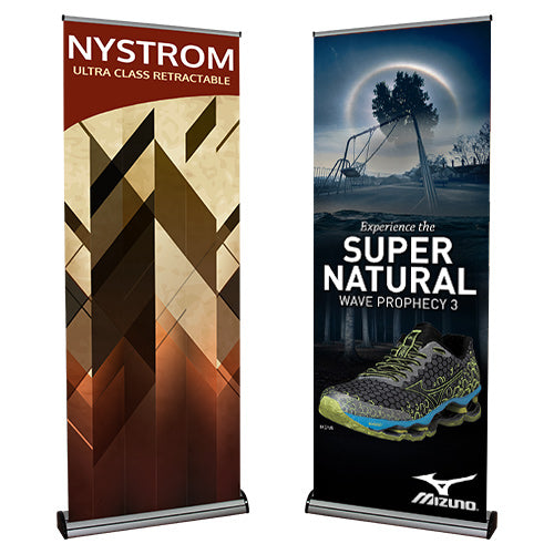 NYSTROM 31.5" Wide Premium Retractable Banner Stands | Single Sided